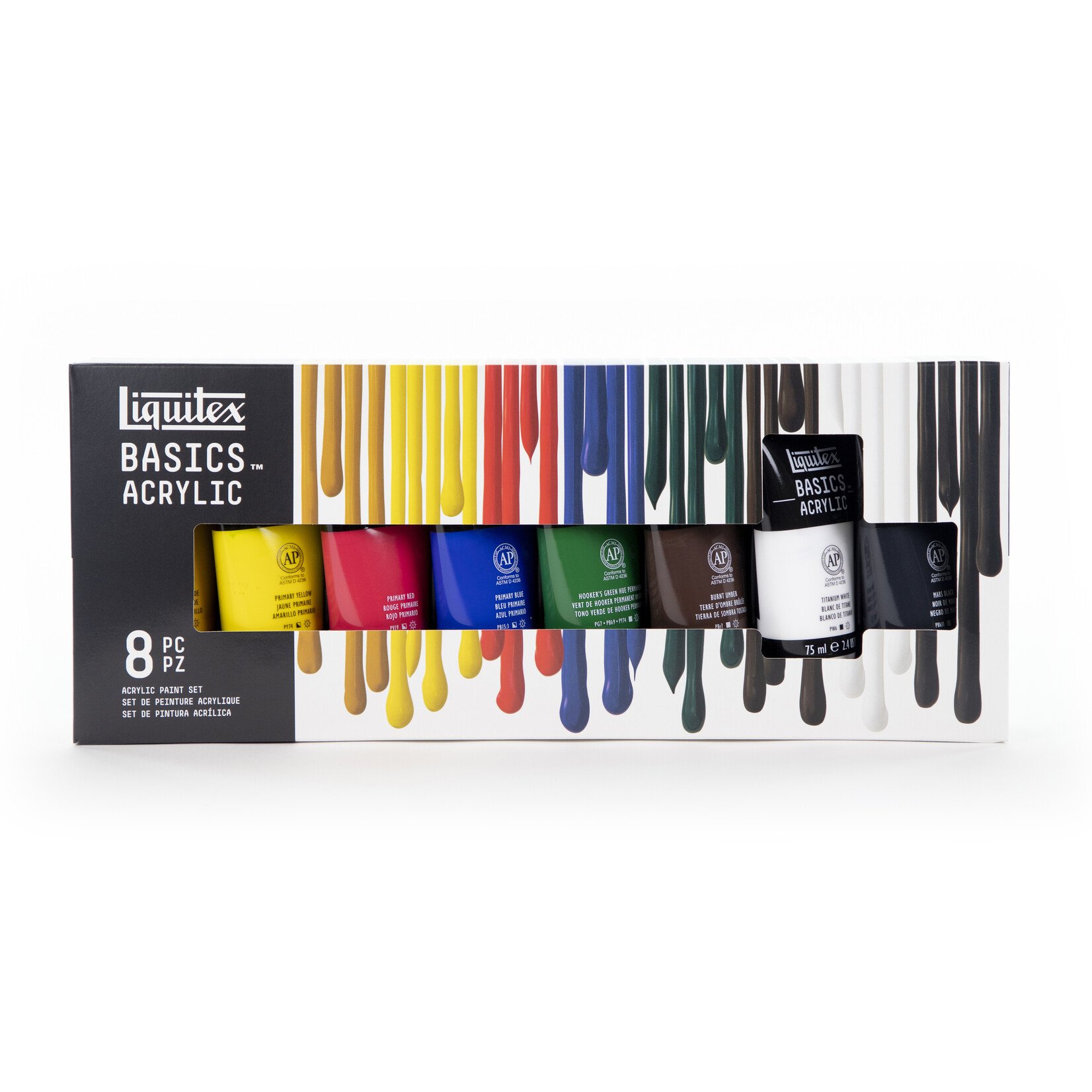 Liquitex Liquitex BASICS 8-Color Set, 75 ml Tubes