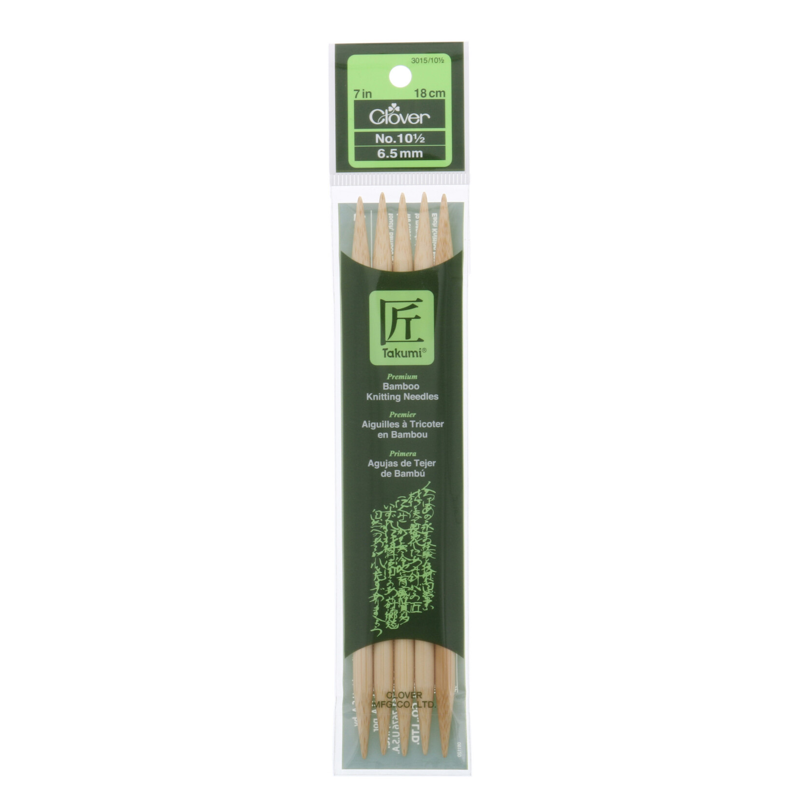 Clover Clover Takumi Double Point Knitting Needles 7"