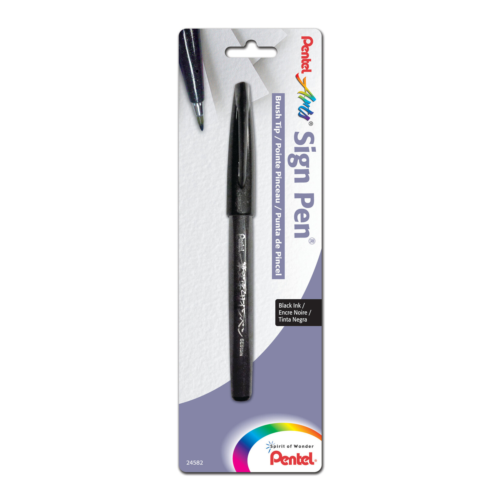 Pentel Sign Pens with Brush Tip Black