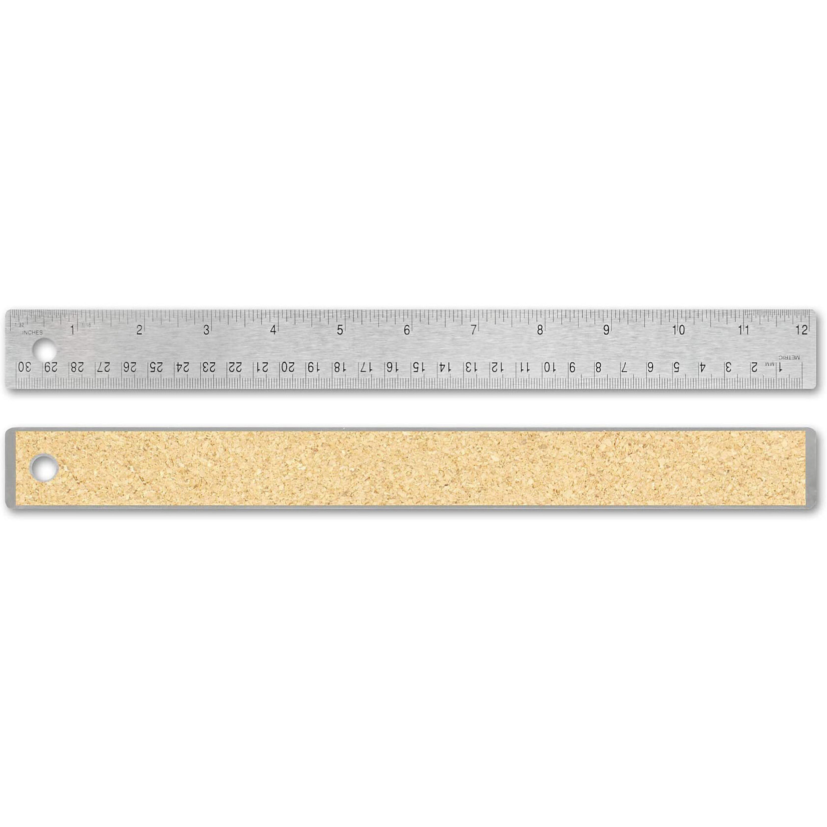 Alumicolor Alumicolor Steel Cork Ruler, 18"