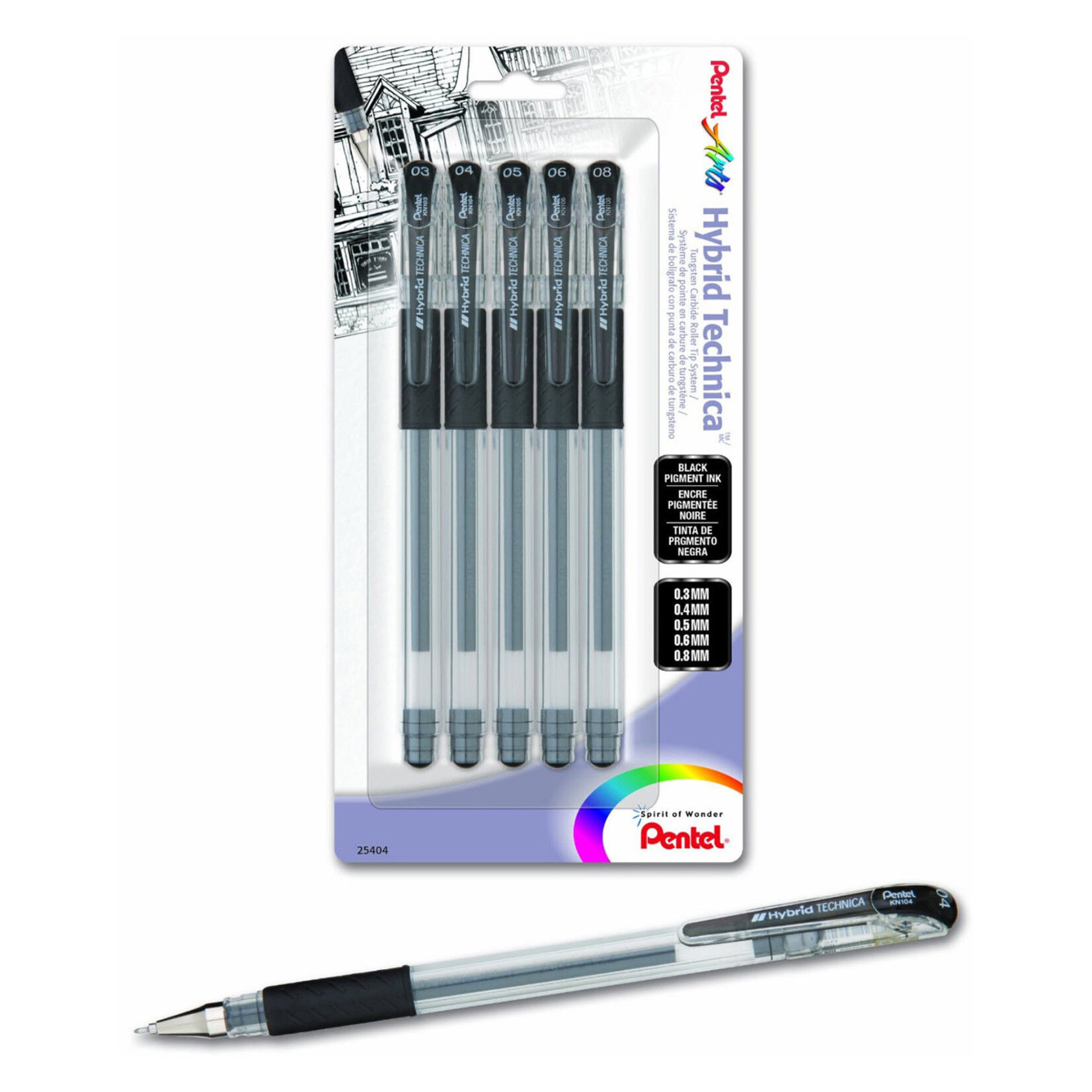 Pentel Pentel Hybrid Technica Gel Pen Set