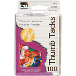 Charles Leonard Assorted Thumb Tacks 100pc