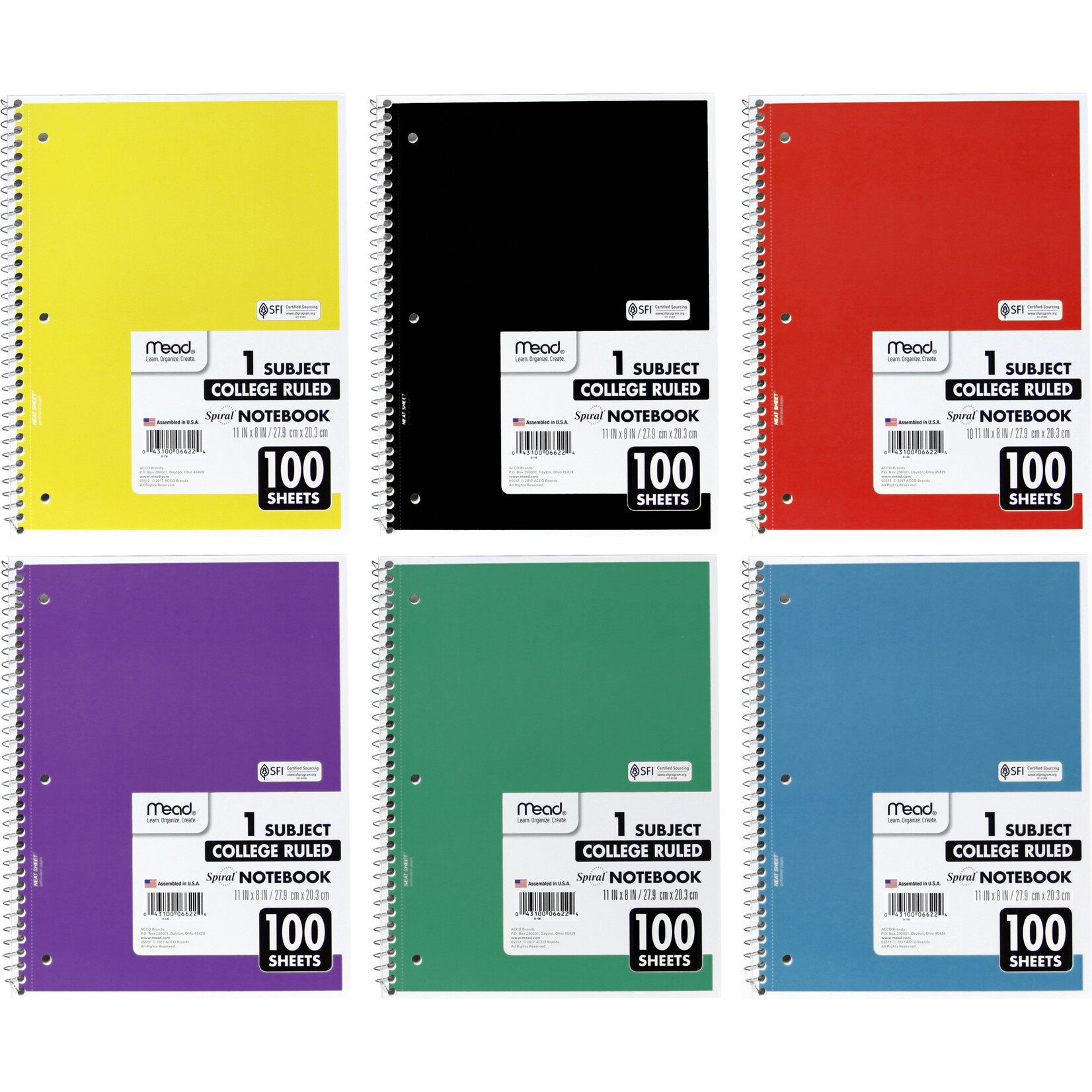 Mead Mead Wirebound College Rule Notebook