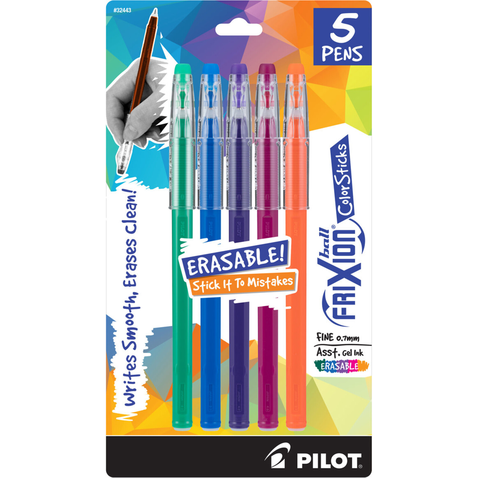 Pilot Pilot FriXion Gel Pen 0.7mm 5pk