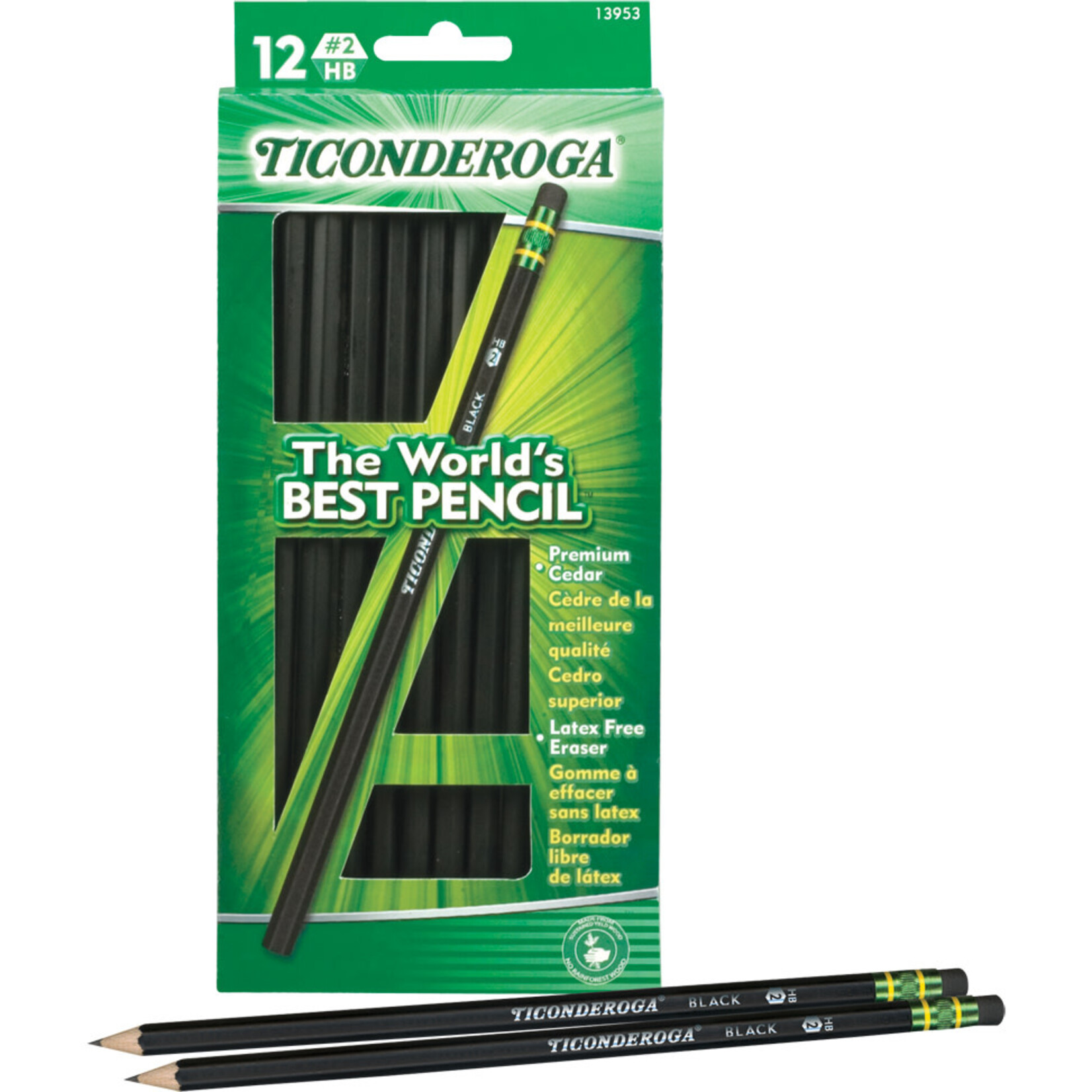 Ticonderoga Ticonderoga Pencil #2 Black, 12 Pack