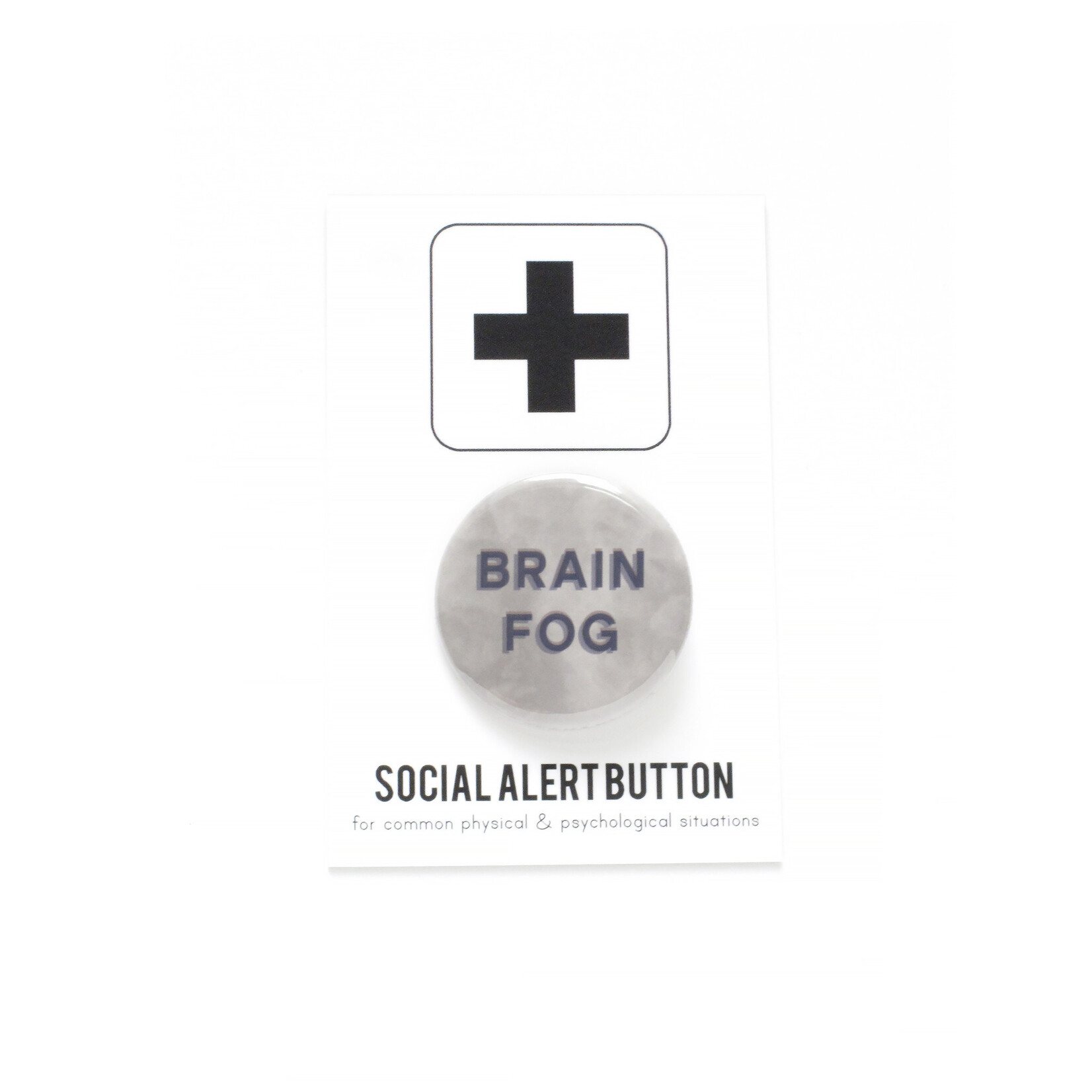 Word for Word Factory BRAIN FOG Pinback Button