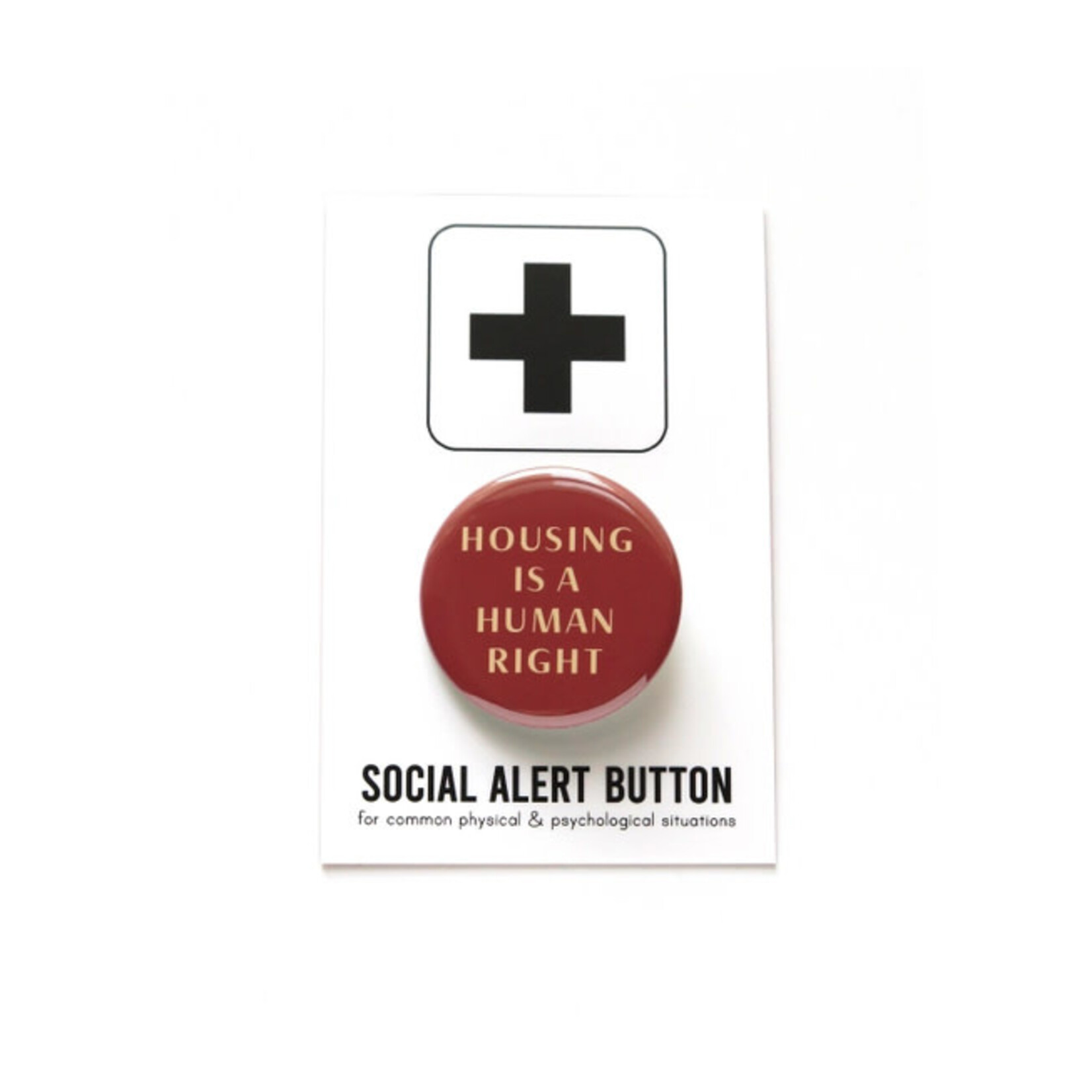 Word for Word Factory HOUSING IS A HUMAN RIGHT Pinback Button
