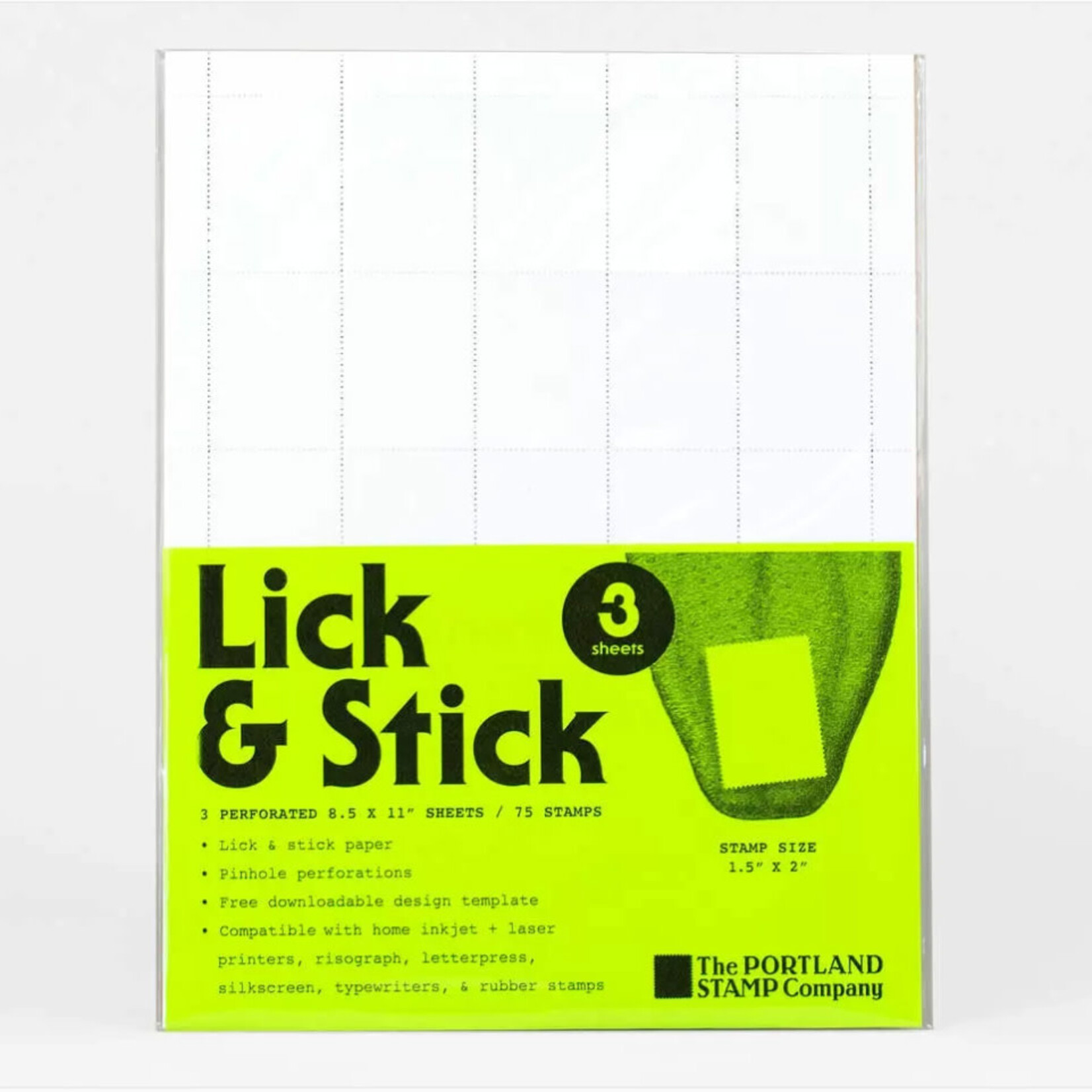 Portland Stamp Company Blank Sheet of Stamps 3pk