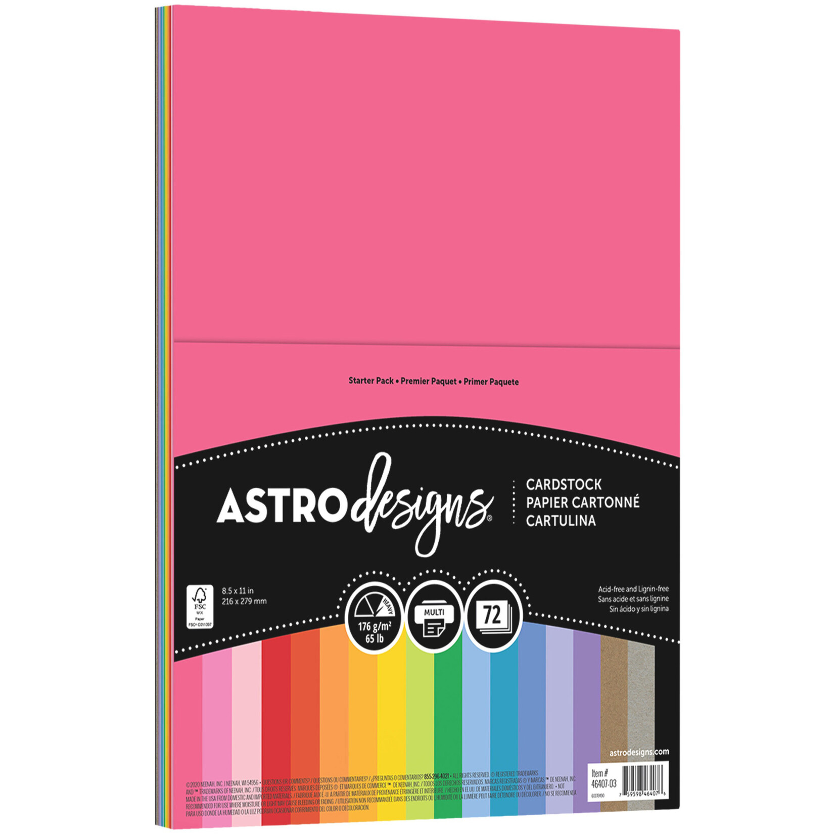 Neenah Neenah Astrodesigns Cardstock Pack 8.5"X11" 72/Pkg