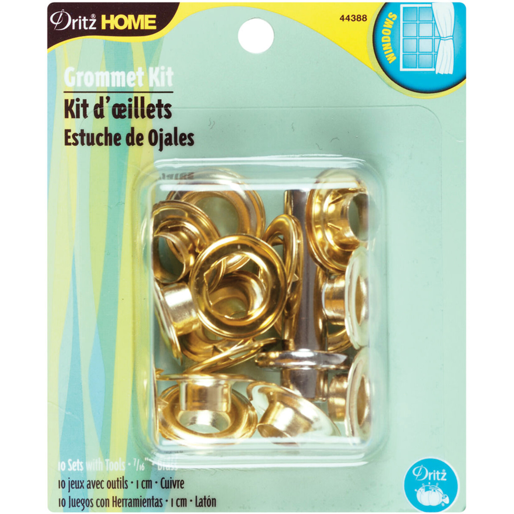 Dritz Dritz Home Grommet Kit .4375" W/Stud Setter 10/Pkg