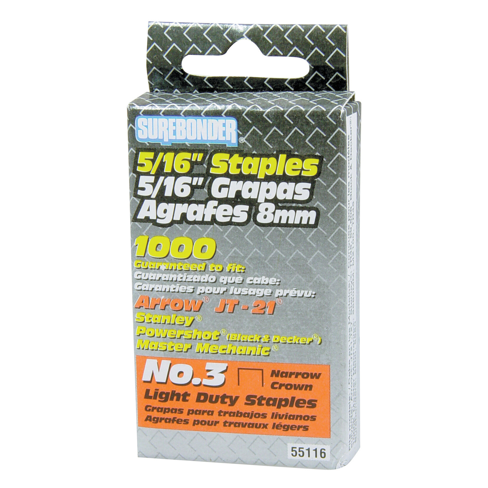 FPC Corporation LT DUTY NO 3 5/16 INCH STAPLES - FOR 5525 GUN 1000 PER BOX