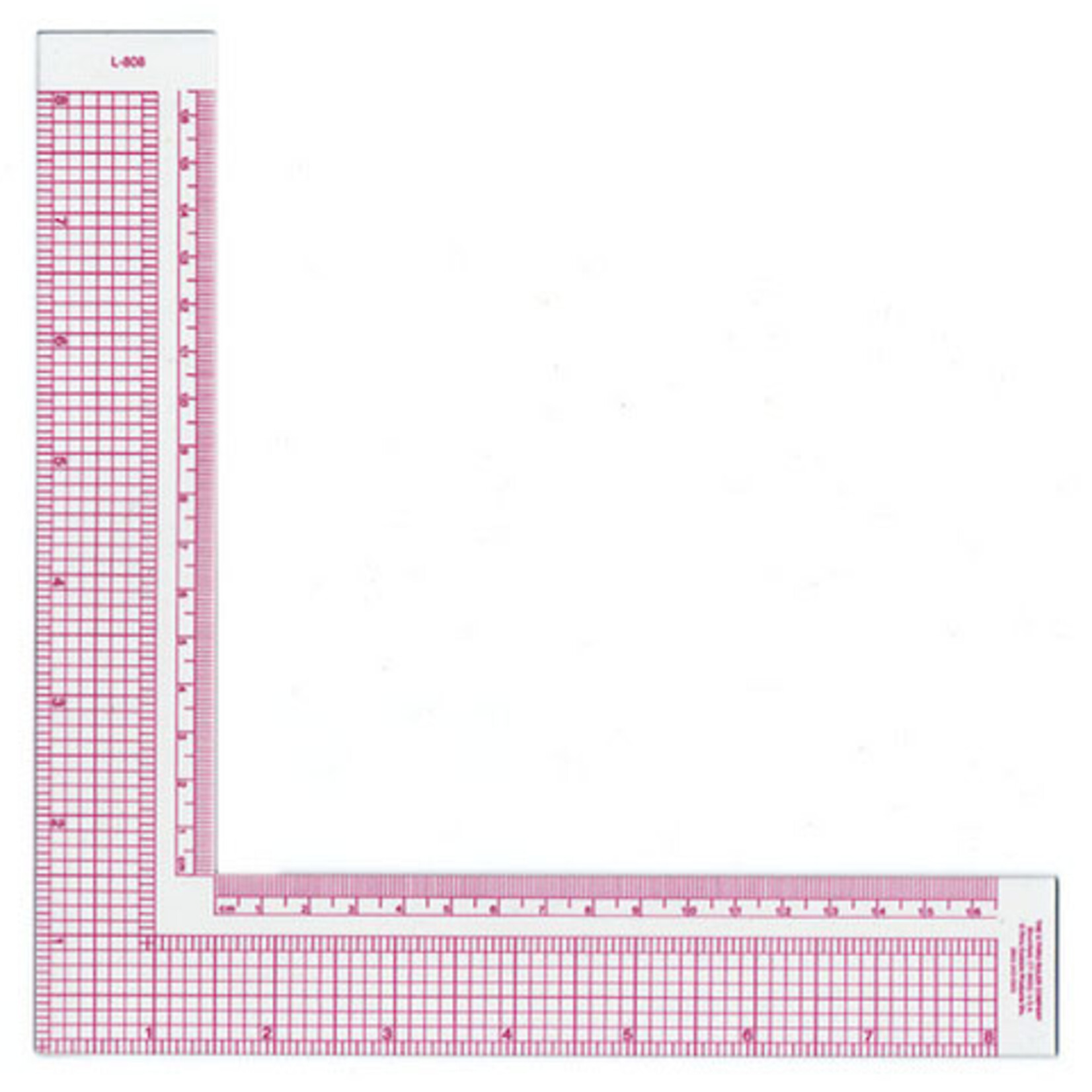 C-Thru Westcott L-Square, Clear 8"