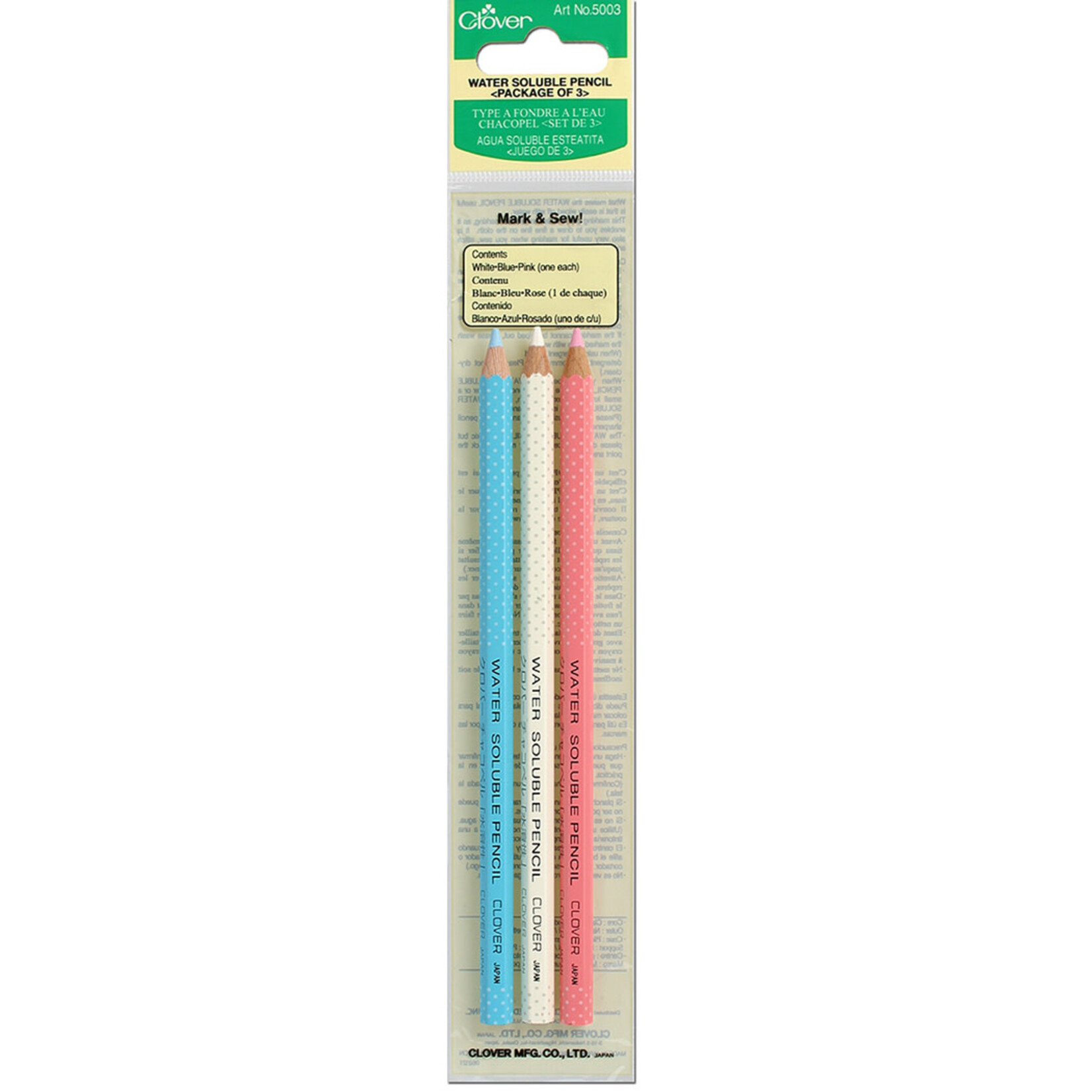 Clover Clover Water Soluble Pencil 3 Pack