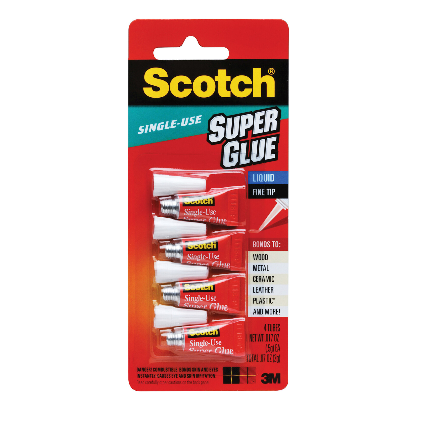 3M Scotch Super Glue - Single Use 4pk