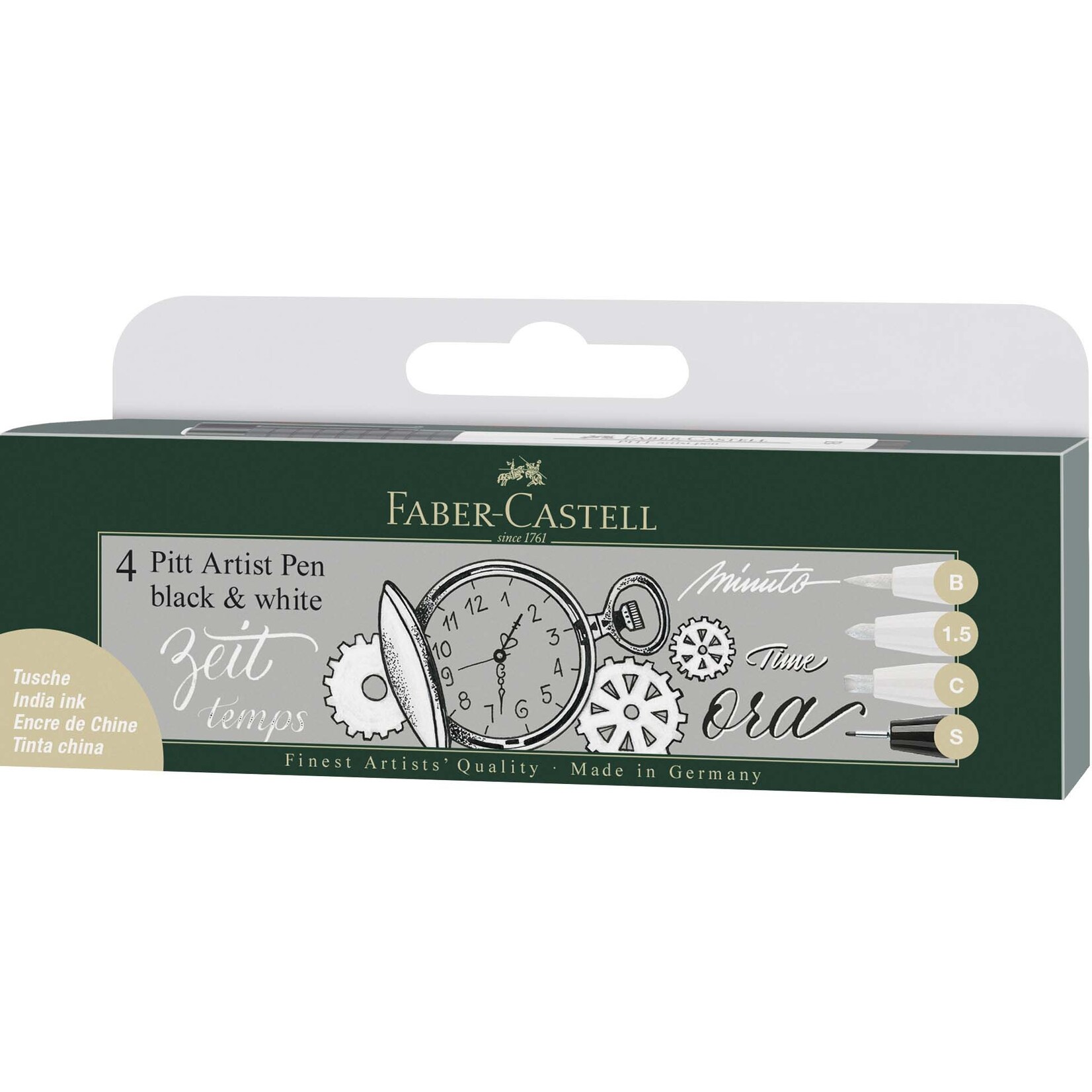 Faber-Castell Faber-Castell Pitt Artist Pen Wallet 4-Color