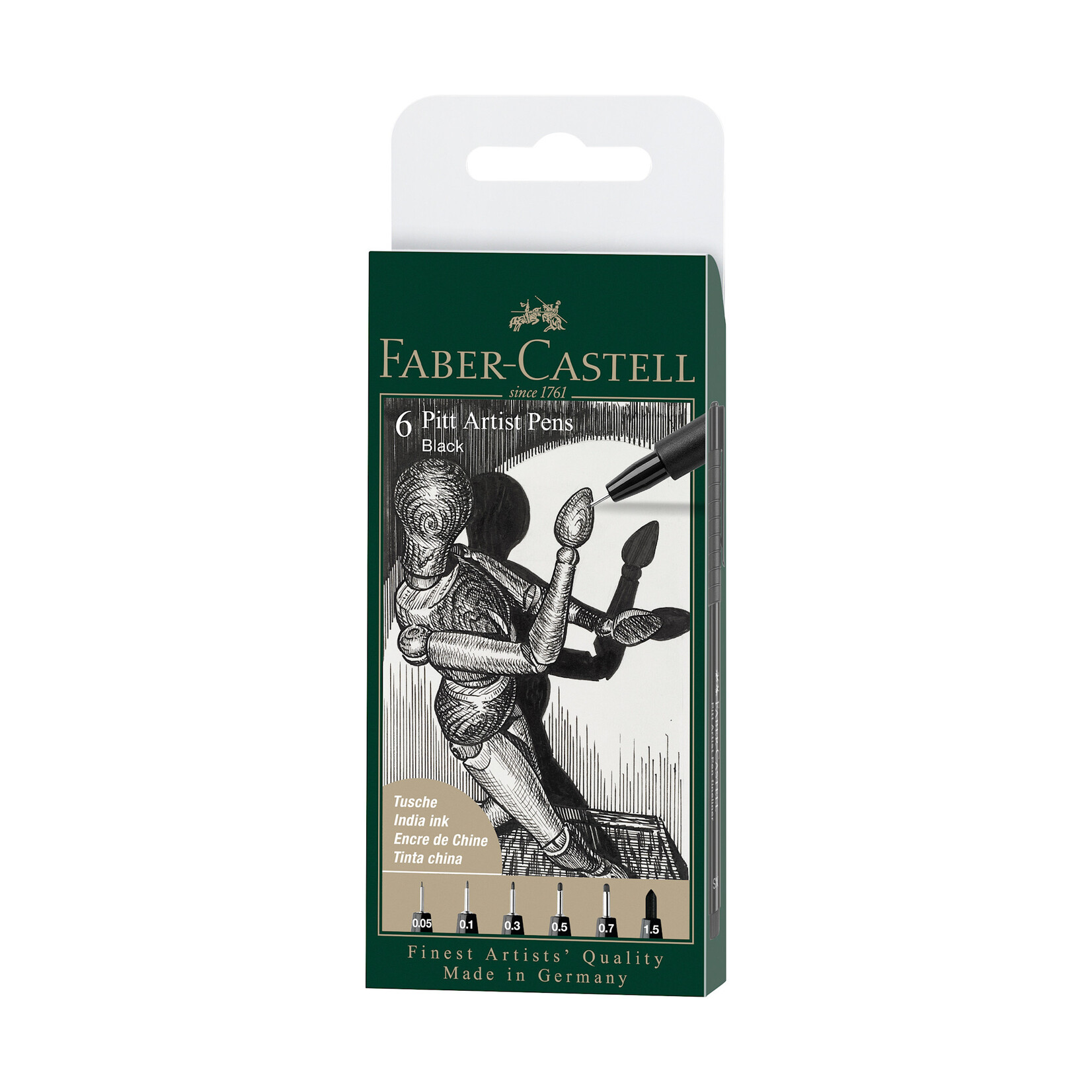 Faber-Castell Faber-Castell Pitt Artist Pen Wallet 6-Color