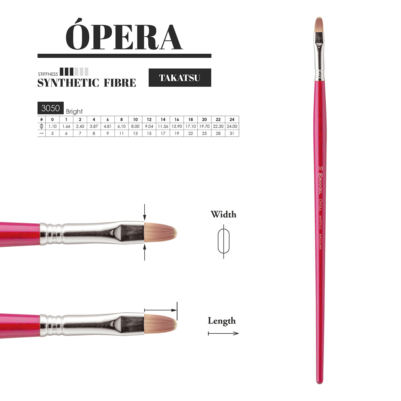 Escoda Escoda Opera Long Handle Bright