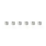Three by Three Seattle Cube Mighties Magnets, 6 pack (silver)