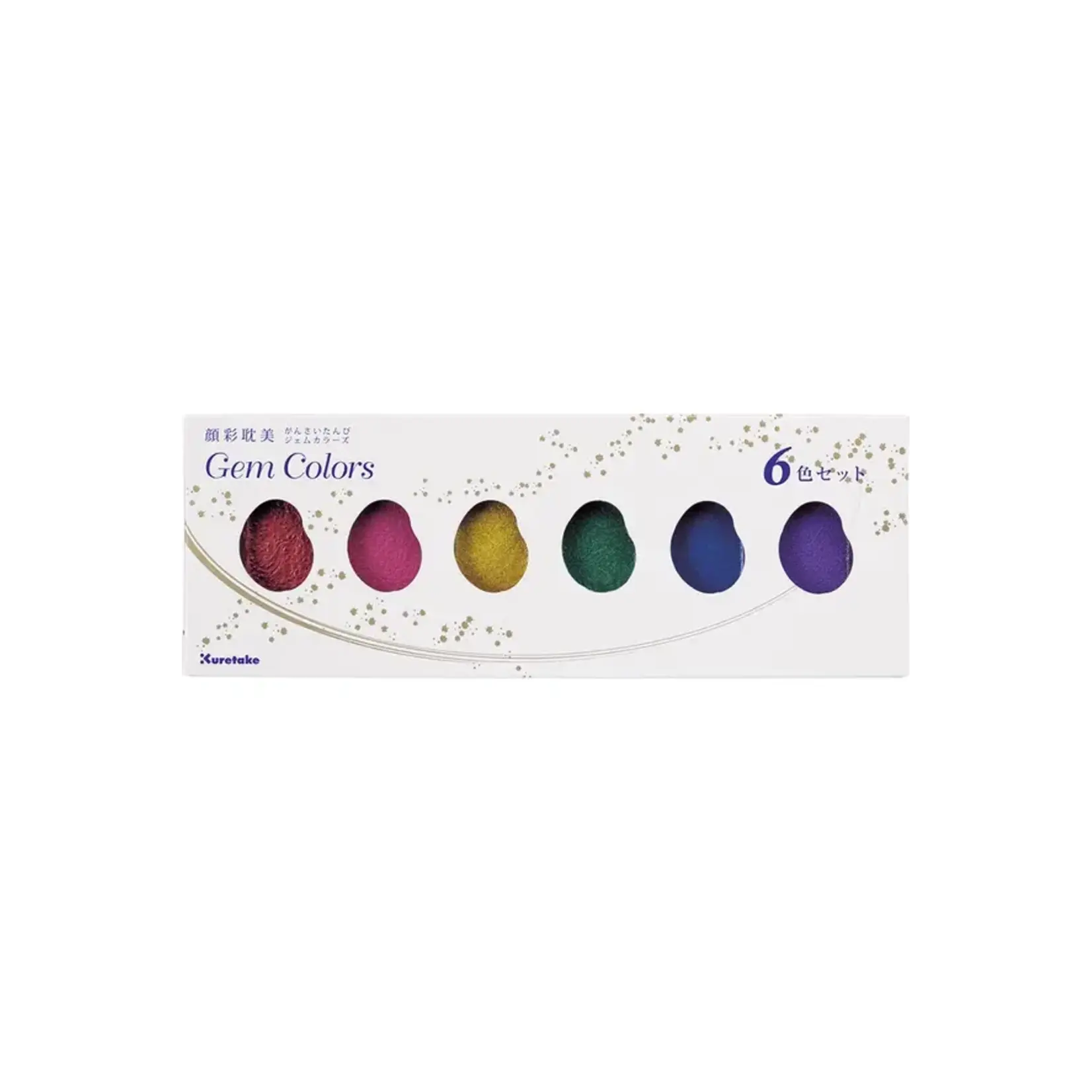 Kuretake Kuretake Gansai Tambi Watercolor Pans 6 Gem Colors Set