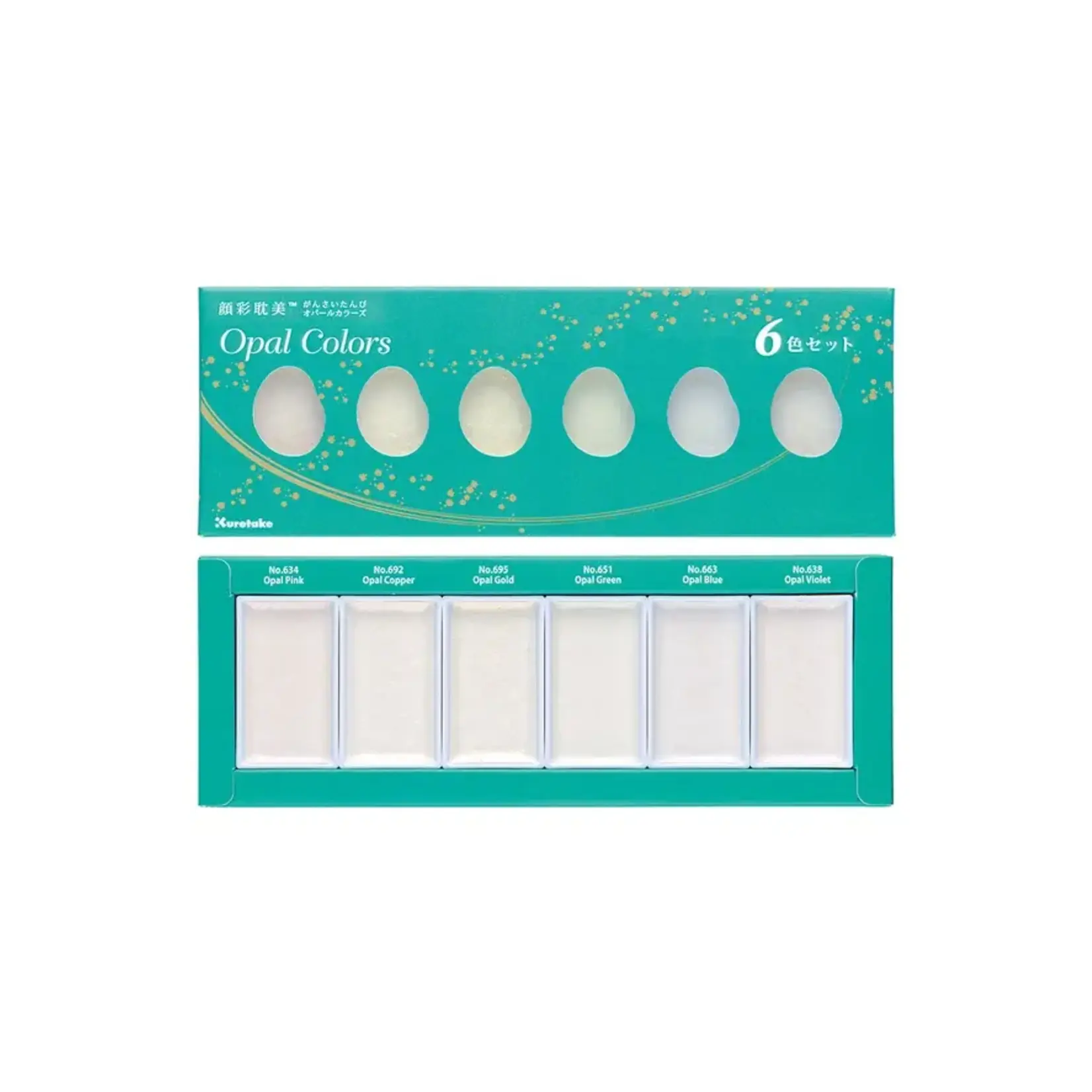 Kuretake Kuretake Gansai Tambi Watercolor Pans Opal 6 Colors Set