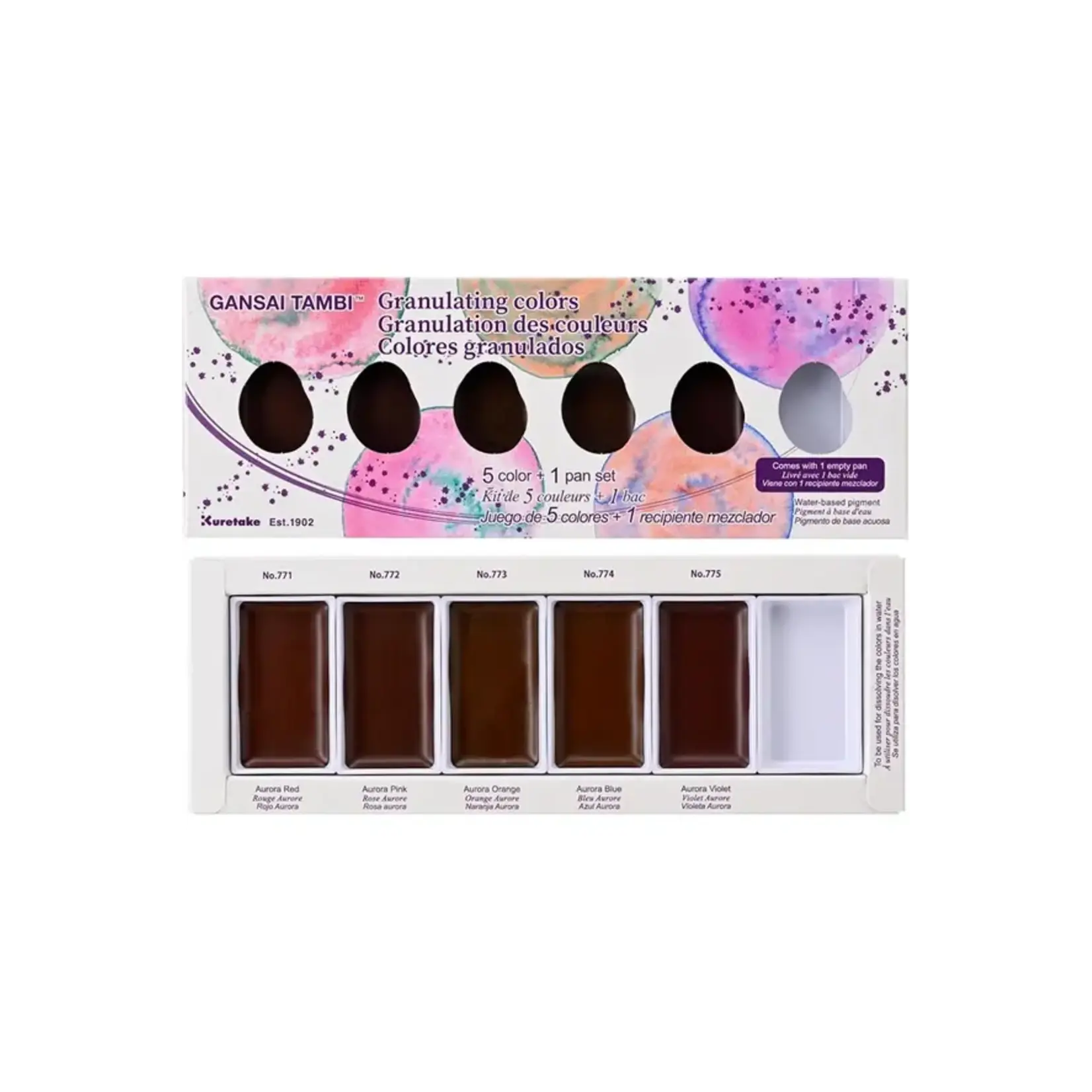 Kuretake Kuretake Gansai Tambi Watercolor Pans Granulating 6 Piece Color Set