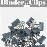 jam Binder Clips, Small, 3/4 Inch, Grey Binderclips, 25/Pack