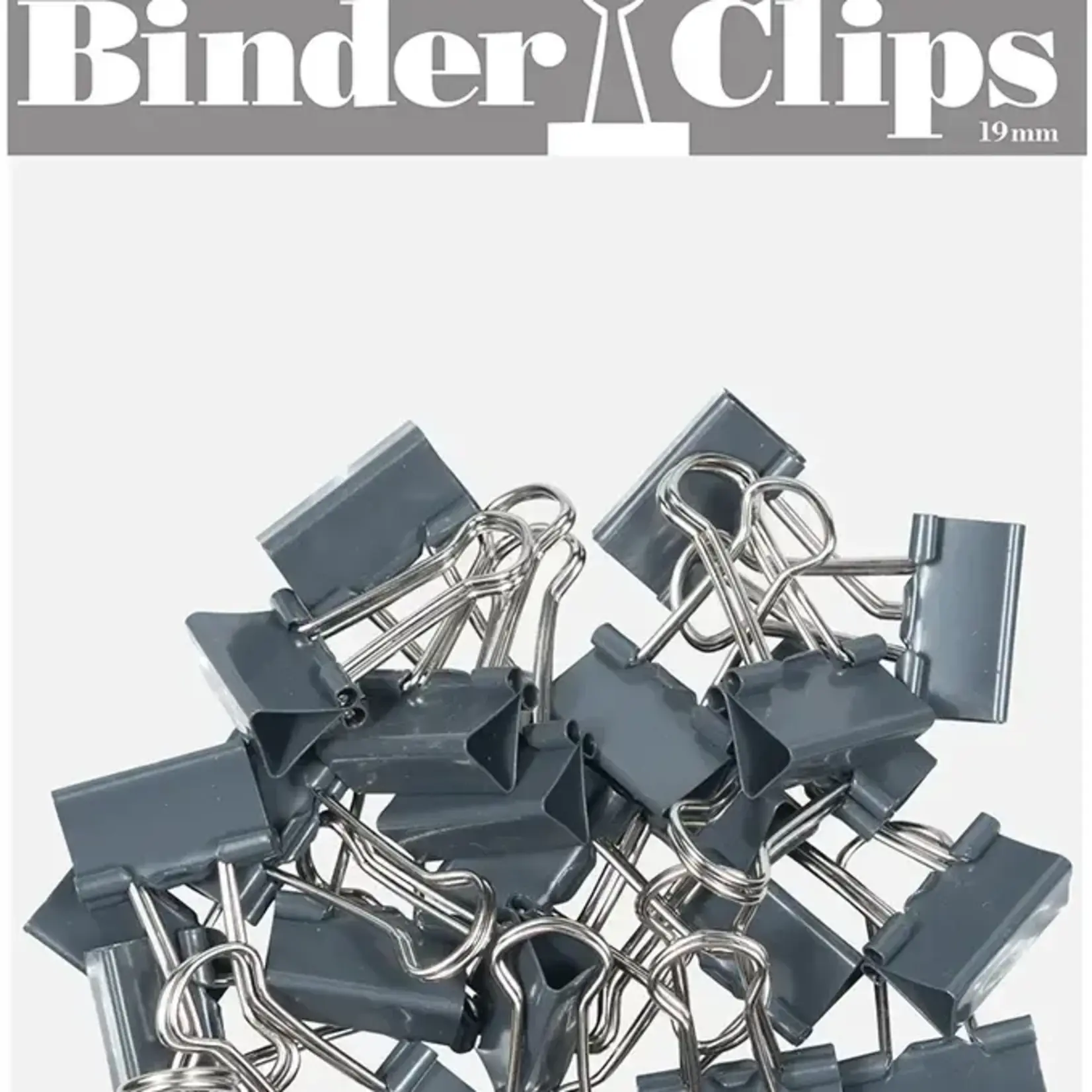 jam Binder Clips, Small, 3/4 Inch, Grey Binderclips, 25/Pack