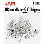 jam Binder Clips, Extra Small, 3/5 Inch, White, 30/Pack