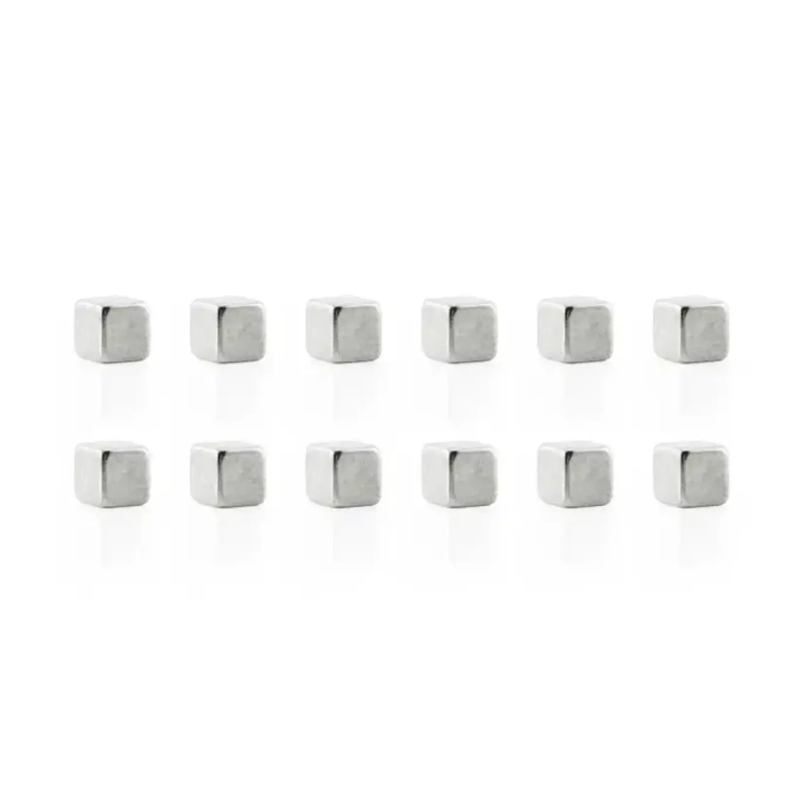 Three by Three Seattle Cube Mighties Magnets 12 pack (silver)