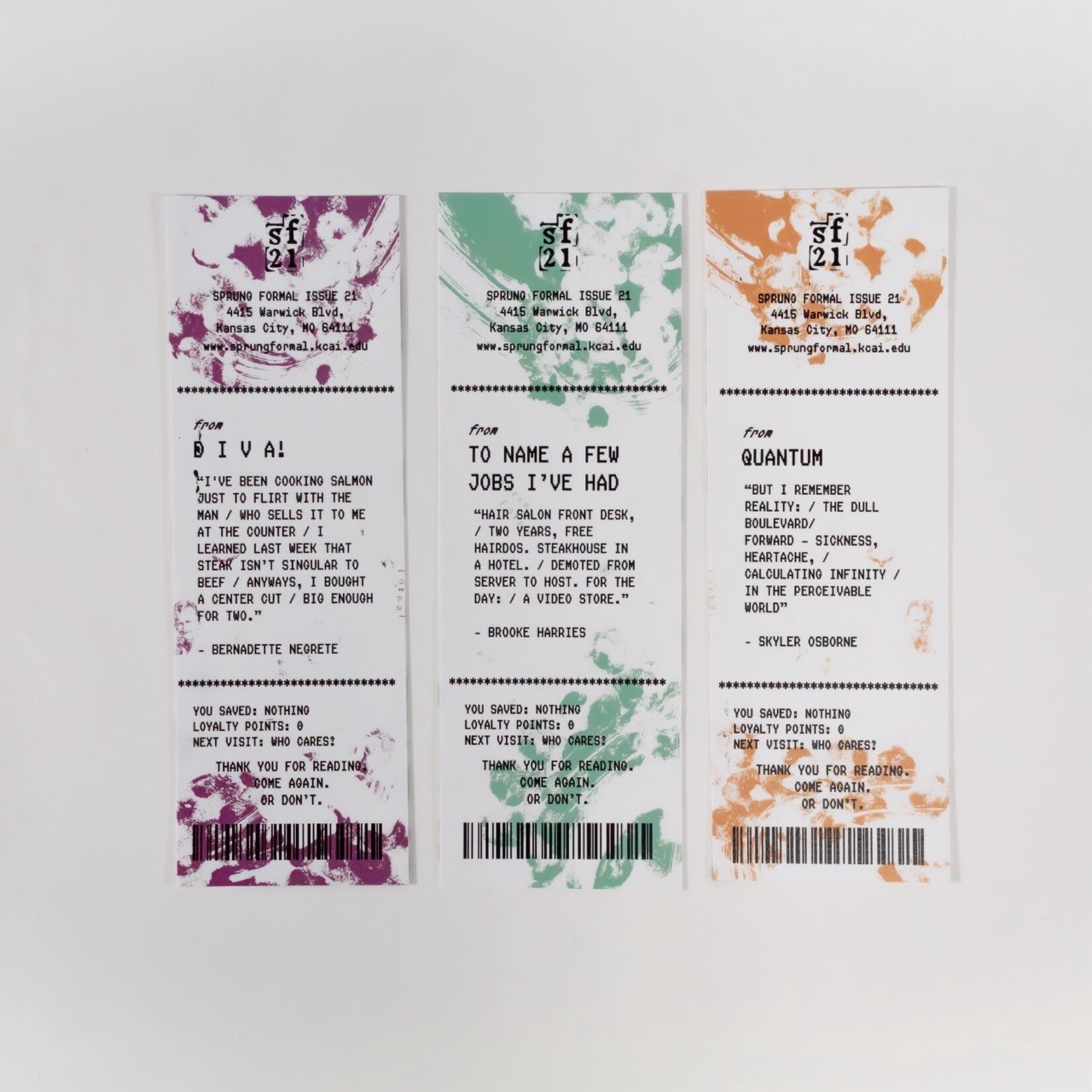 Sprung Formal Sprung Formal Issue 21 Bookmarks