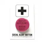 Word for Word Factory Political Button BODILY AUTONOMY 1.25" Pin