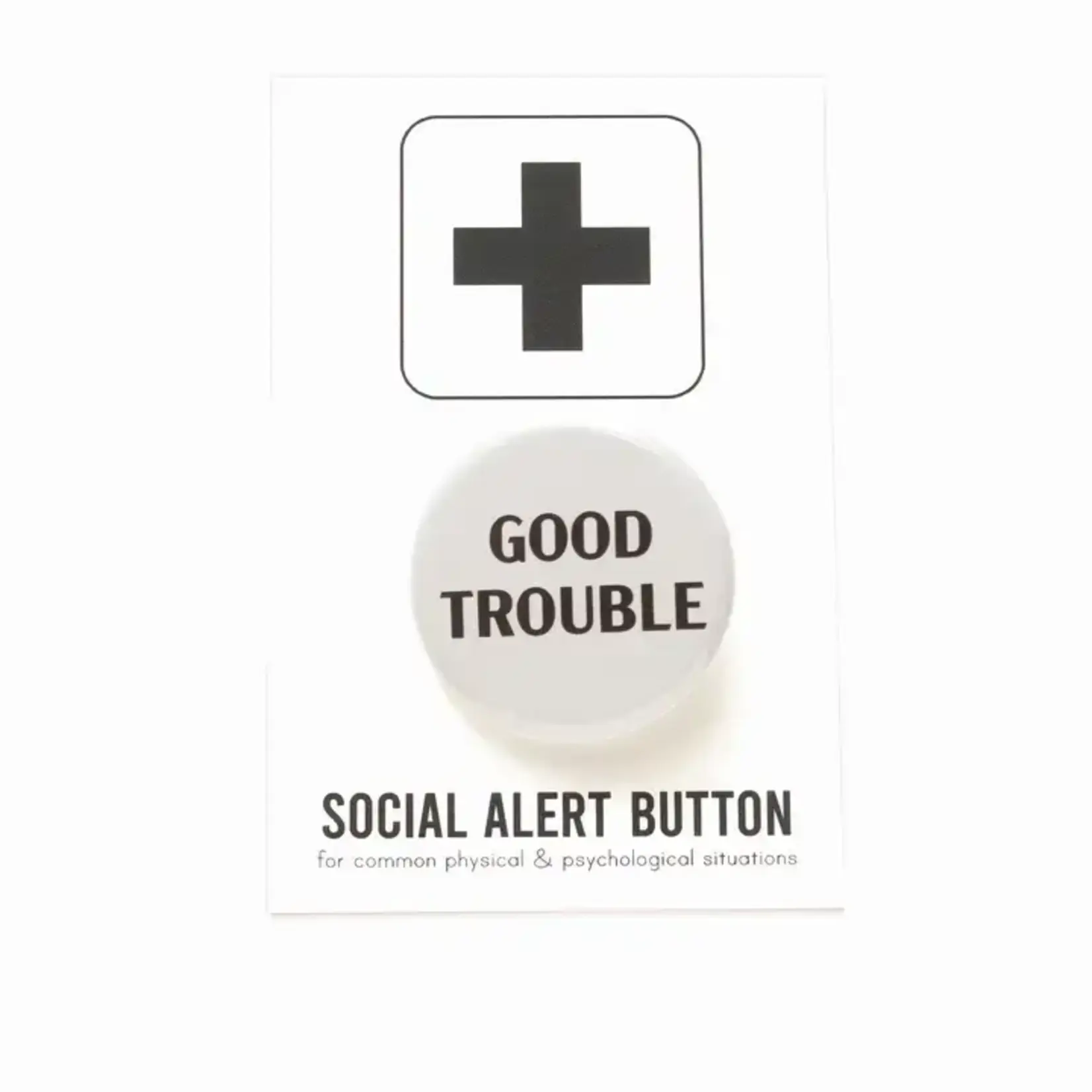 Word for Word Factory GOOD TROUBLE 1.25" pinback button