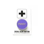 Word for Word Factory PANSY 1.25" Pinback Button
