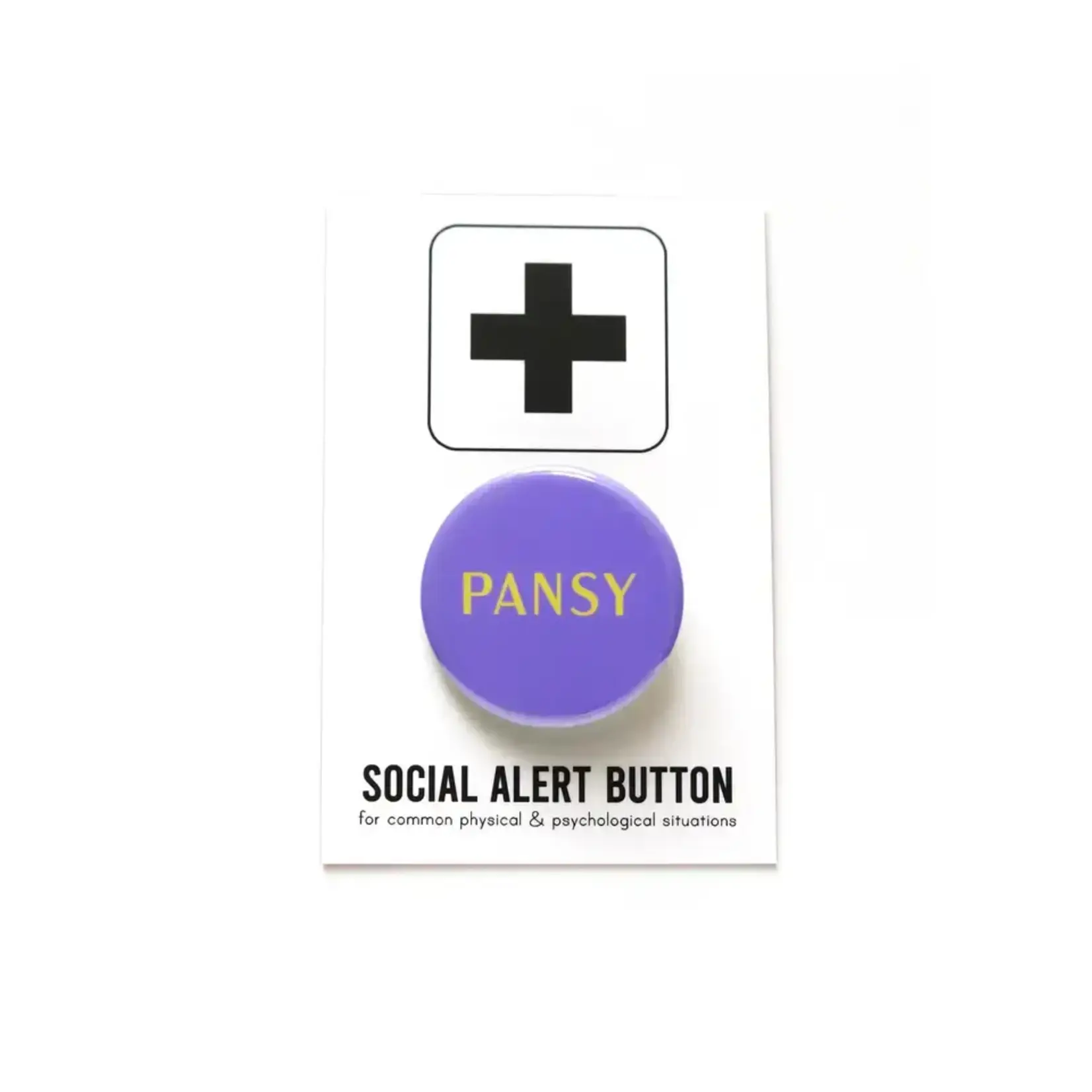 Word for Word Factory PANSY 1.25" Pinback Button