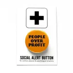 Word for Word Factory PEOPLE OVER PROFIT 1.25" pinback button