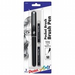 Pentel Pocket Brush Pen Gray w/ ink refills