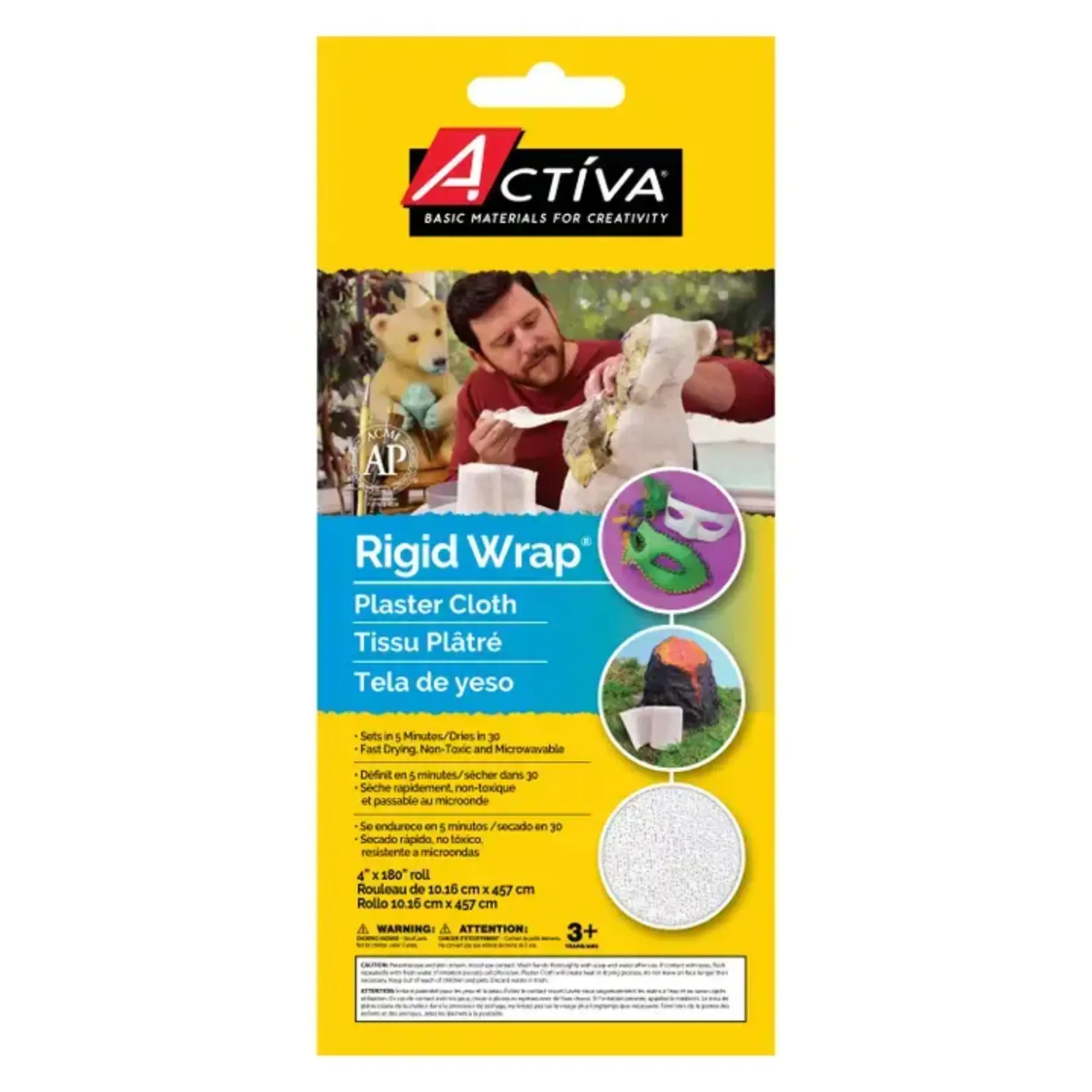 Activa Rigid Wrap Plaster Cloth, 4" X 180"