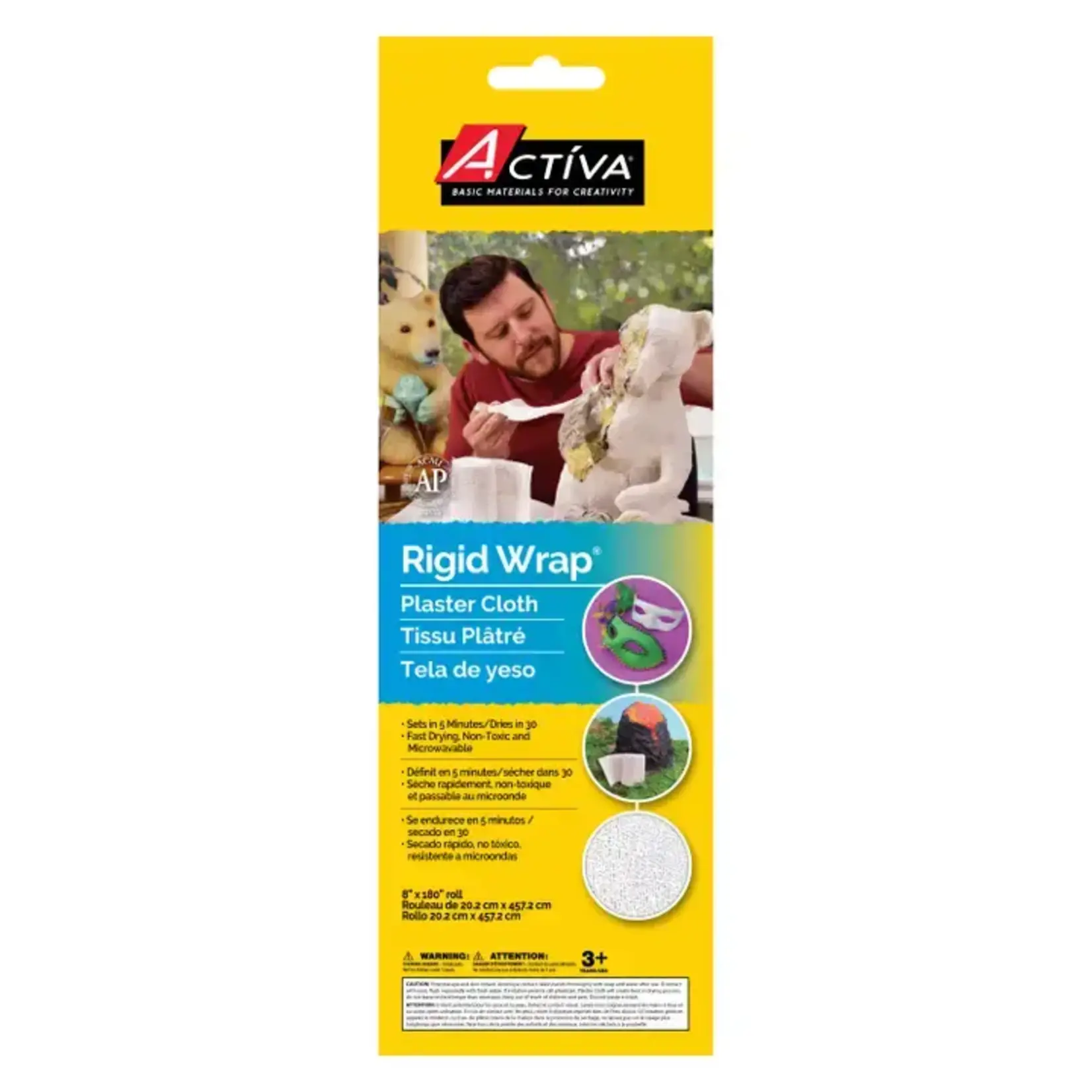 Activa Rigid Wrap Plaster Cloth, 8" X 180"