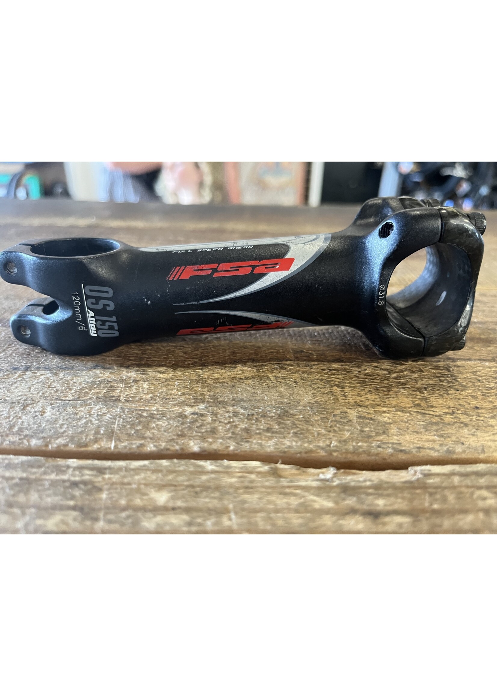 FSA used FSA OS 150 Alloy stem carbon front plate stearer clamp 1 1/8" handlebar clamp 31.8 length 120mm