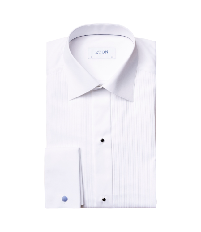 White Plisse' Shirt- Slim Fit