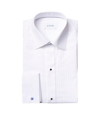 Eton White Plisse' Shirt- Contemporary Fit