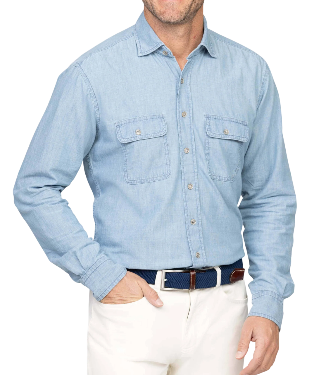 Owen Chambray Work Shirt - Sam Howard Men's Clothier