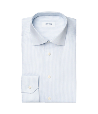 Eton Slim Fit Striped Cotton Shirt