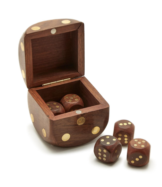 Two's Company Dice Box w/ 6 Dice