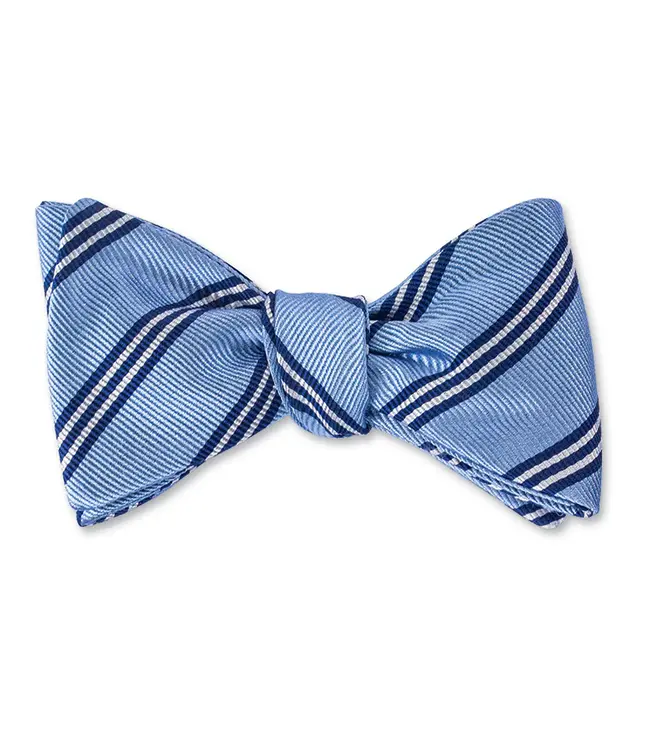 R. Hanauer Carolina Blue Brooks Stripe Bowtie