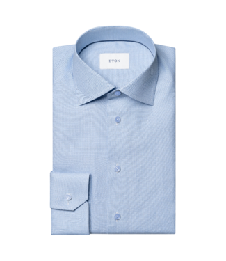 Eton Tonal Button Twill Check  Slim