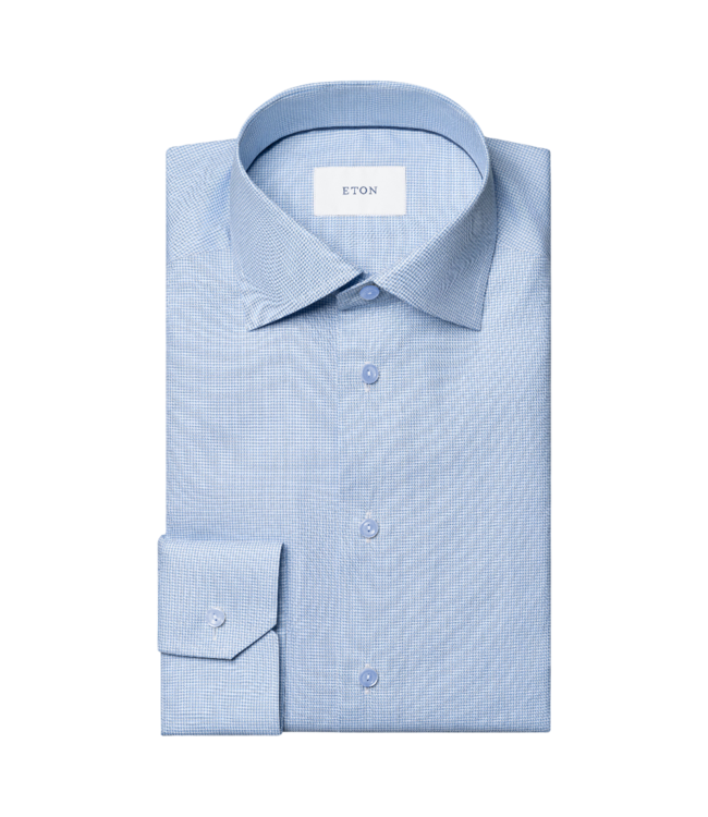 Eton Tonal Button Twill Check  Slim