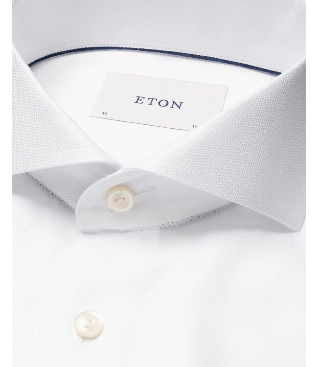 Eton Herringbone Sig Dobby Slim