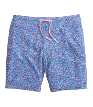 Johnnie-O Red Fin Blue Fin Swim Trunk