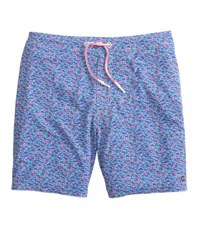 Johnnie-O Red Fin Blue Fin Swim Trunk